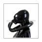 Preview: Deluxe heavyrubber gasmask-zipperhood-system with neckrespirator-rubbersmell-bag-set